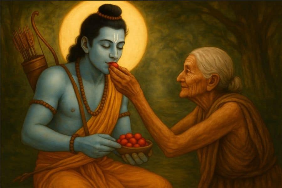 शबरी के जूठे बेर खाए भजन